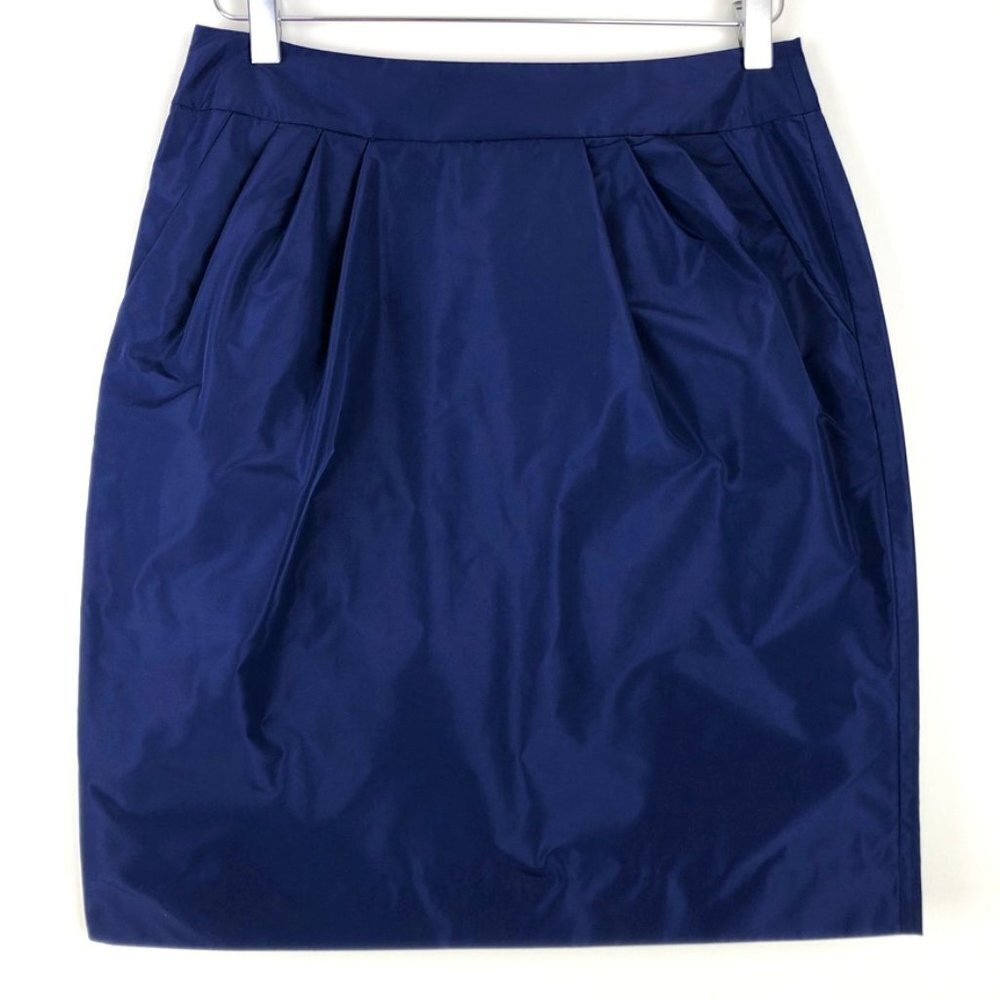 NWT Banana Republic Pencil Skirt Women's Size 4 Royal Blue Midi Academia Preppy